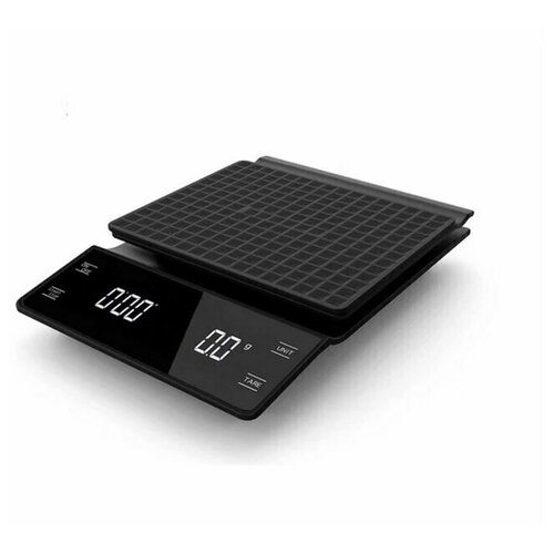 Электронные весы для кофе с таймером 3kg/0.1, черные