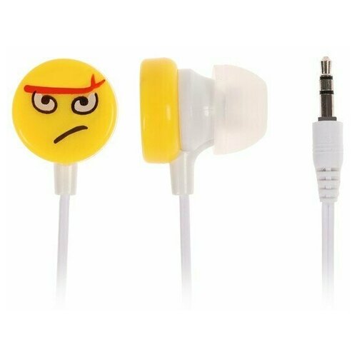 Наушники LuazON Смайлики LN-1 вакуумные желто-белые 40600₽