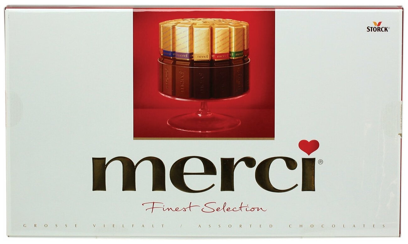 Набор шоколадных конфет Merci, ассорти, 400г, картонная коробка - фотография № 17