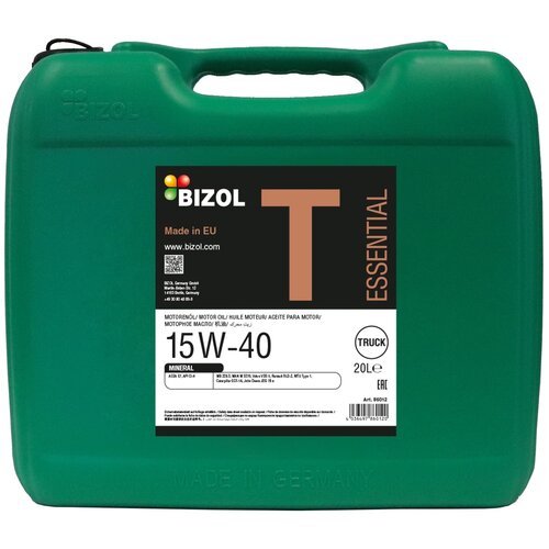 Масло моторное BIZOL Truck Essential 15W-40 20L BIZOL 86012