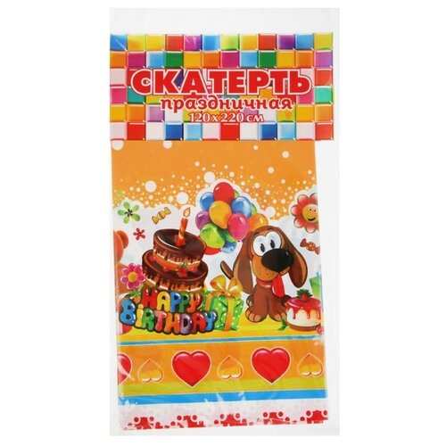 Скатерть Интерпак Сладкоежка, 220х120 см, желтый