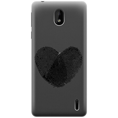 Силиконовый чехол с принтом Lovely Fingerprints для Nokia 1 Plus / Нокиа 1 Плюс силиконовый чехол на nokia 5 1 plus x5 нокиа 5 1 плюс доброе утро прозрачный