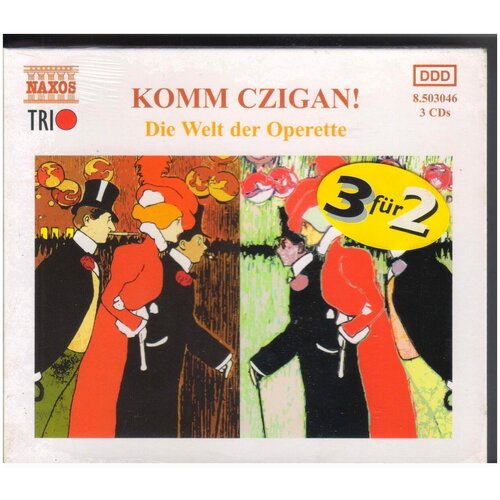 V/A-Komm Czigan!*Strauss Lehar Kalman Stolz Zeller- < Naxos CD Deu (Компакт-диск 3шт) operetta v a komm czigan strauss lehar kalman stolz zeller