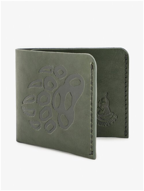 Бумажник Великоросс, фактура матовая, зеленый