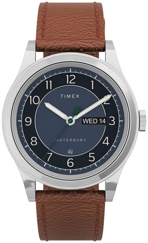 Наручные часы TIMEX Waterbury TW2U90400, синий, коричневый