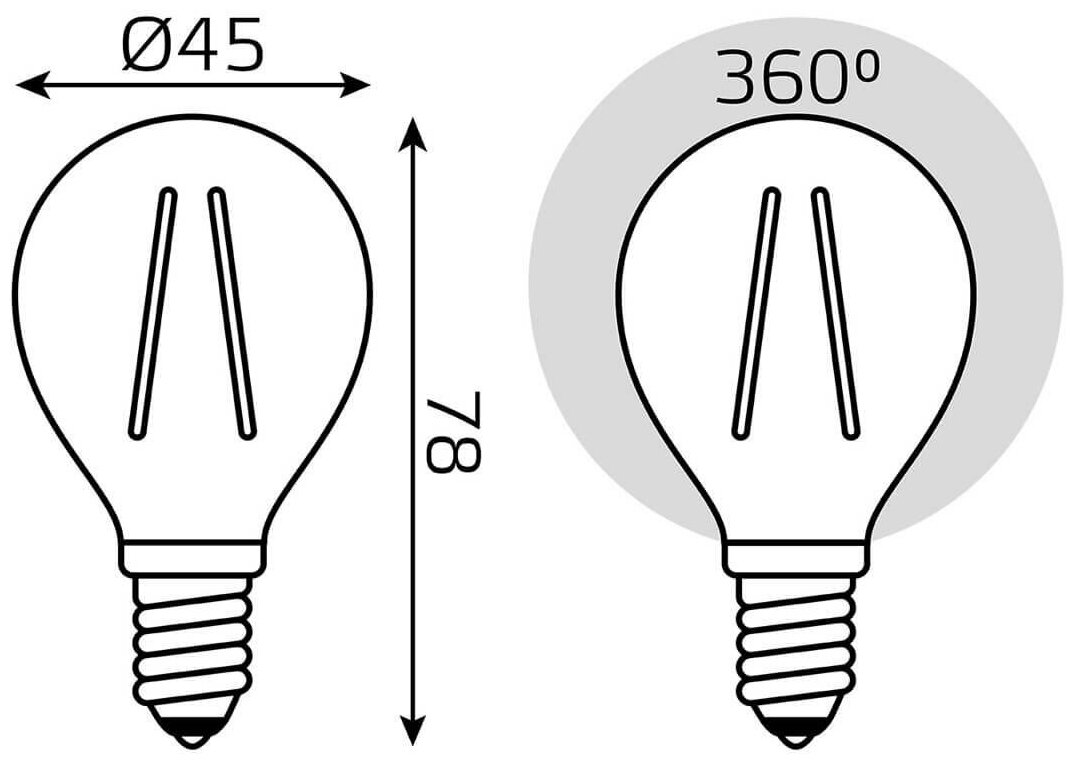 Лампа светодиодная gauss 105801111, E14, 11 Вт, 2700 К - фотография № 3
