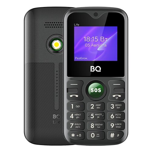 телефон bq 1853 life 2 sim красный Телефон BQ 1853 Life, 2 SIM, черно-зеленый