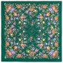 Платок из хлопка Павловопосадские платки Палисадничек 15, фиолетовый, 80 х 80 см