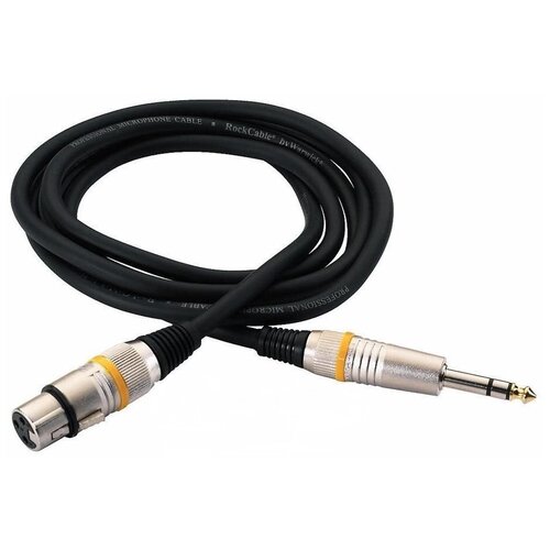 rockcable rcl30203 d7 инструментальный кабель джек джек 3 метра Кабель балансный XLR (F) - джек стерео, 3 м. Rockcable RCL 30383 D7 F BA