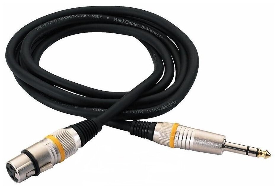 Кабель балансный XLR (F) - джек стерео, 3 м. Rockcable RCL 30383 D7 F BA