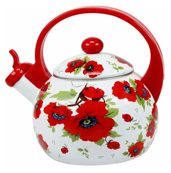 Чайник Metalloni Алые маки ЕМ-25101/11 2.5L