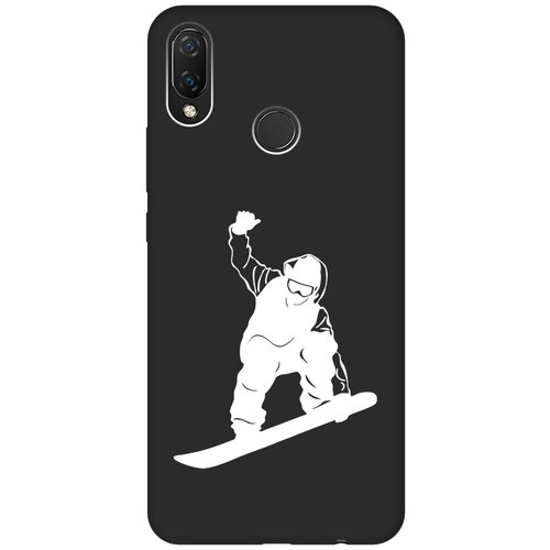 Матовый чехол Snowboarding W для Huawei Nova 3i / P Smart Plus / Хуавей Нова 3 Ай / П Смарт Плюс с 3D эффектом черный матовый чехол two faces w для huawei nova 3i p smart plus хуавей нова 3 ай п смарт плюс с 3d эффектом черный