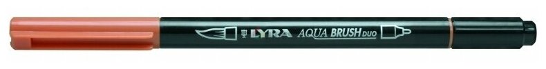 Фломастер цветной акварельный Lyra Aqua Brush Duo, двусторонний Золотая охра