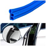 Уплотнитель дверей с защитой кромки самоклеющийся универсальный для авто синий 5 м - изображение