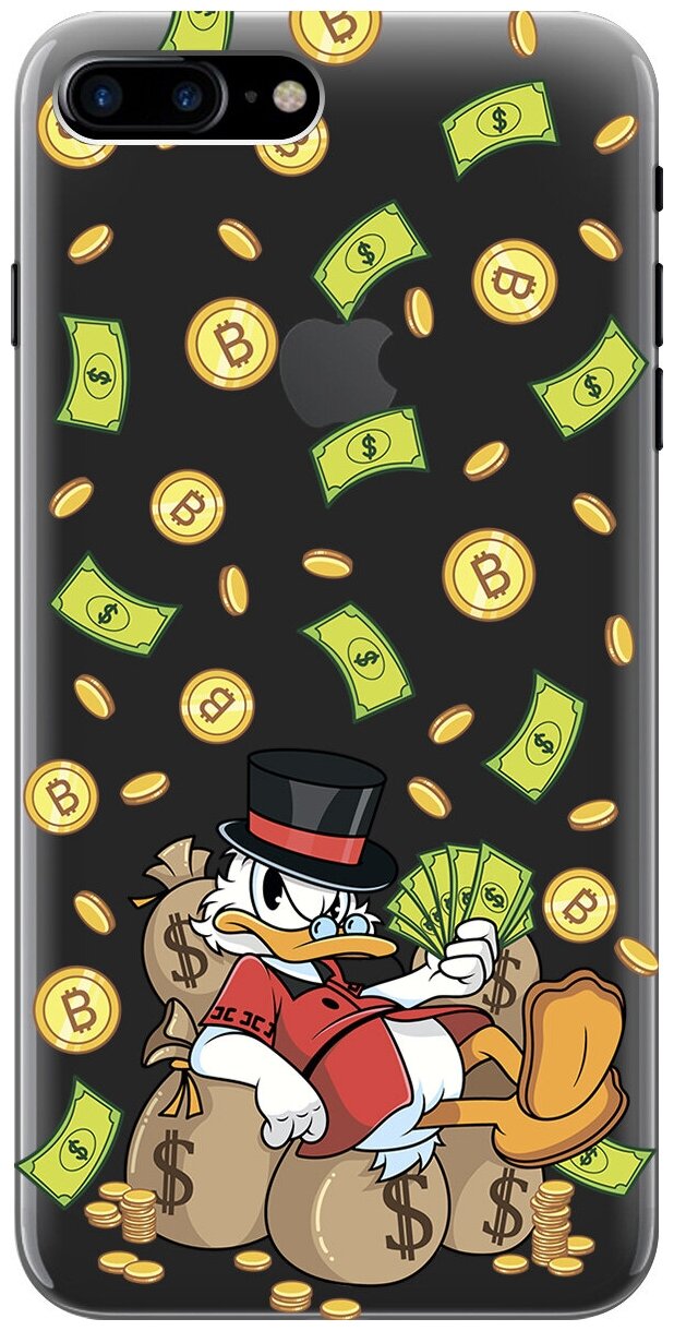 Силиконовый чехол на Apple iPhone 8 Plus / 7 Plus / Эпл Айфон 7 Плюс / 8 Плюс с рисунком "Rich Scrooge"