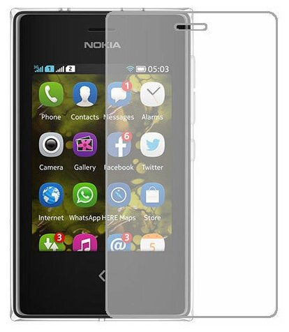 Nokia Asha 503 Dual SIM защитный экран Гидрогель Прозрачный (Силикон) 1 штука