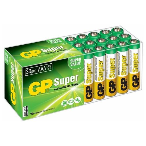 Батарея GP Super Alkaline 24A LR03 AAA (30шт)