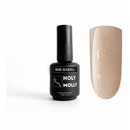 HOLY MOLLY Базовое покрытие Base Seashell, seashell, 15 мл holy molly базовое покрытие base gel 02 15 мл