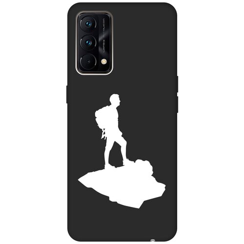 Матовый чехол Trekking W для Realme GT Master Edition / Рилми ГТ Мастер Едишн с 3D эффектом черный матовый чехол rich scrooge для realme gt master edition рилми гт мастер едишн с 3d эффектом черный