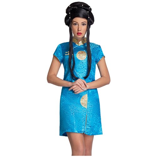 фото Китайское платье ципао голубое театр имперских зрелищ