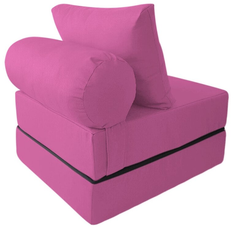 Бескаркасный диван Винни-пуф рогожка розовый - фотография № 3