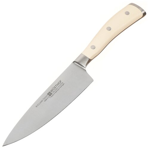 Нож кухонный Wuesthof, Ikon Cream White, шеф-нож, кованая сталь, 16 см, рукоятка пластик, 4596-0/16 WUS
