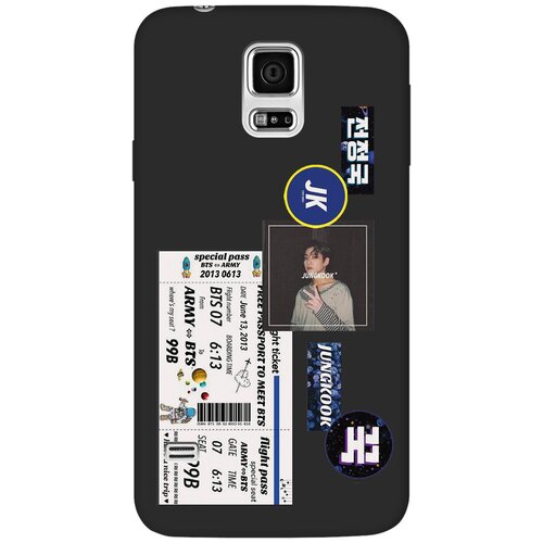 Матовый чехол BTS Stickers для Samsung Galaxy S5 / Самсунг С5 с 3D эффектом черный матовый чехол trekking w для samsung galaxy s5 самсунг с5 с 3d эффектом черный