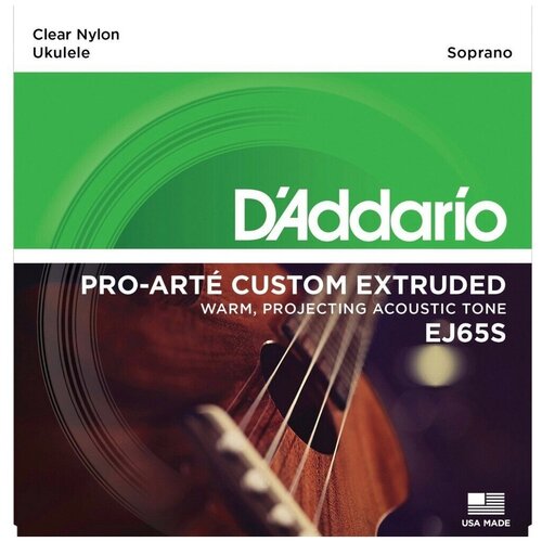 Струны для укулеле D'ADDARIO EJ65S PRO-ARTE CUSTOM EXTRUDED UKULELE, SOPRANO ej65s pro arte custom extruded комплект струн для укулеле сопрано d addario