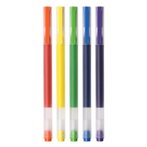 фото Xiaomi набор гелевых ручек mijia dural color pen 0.5 мм, 5 шт.