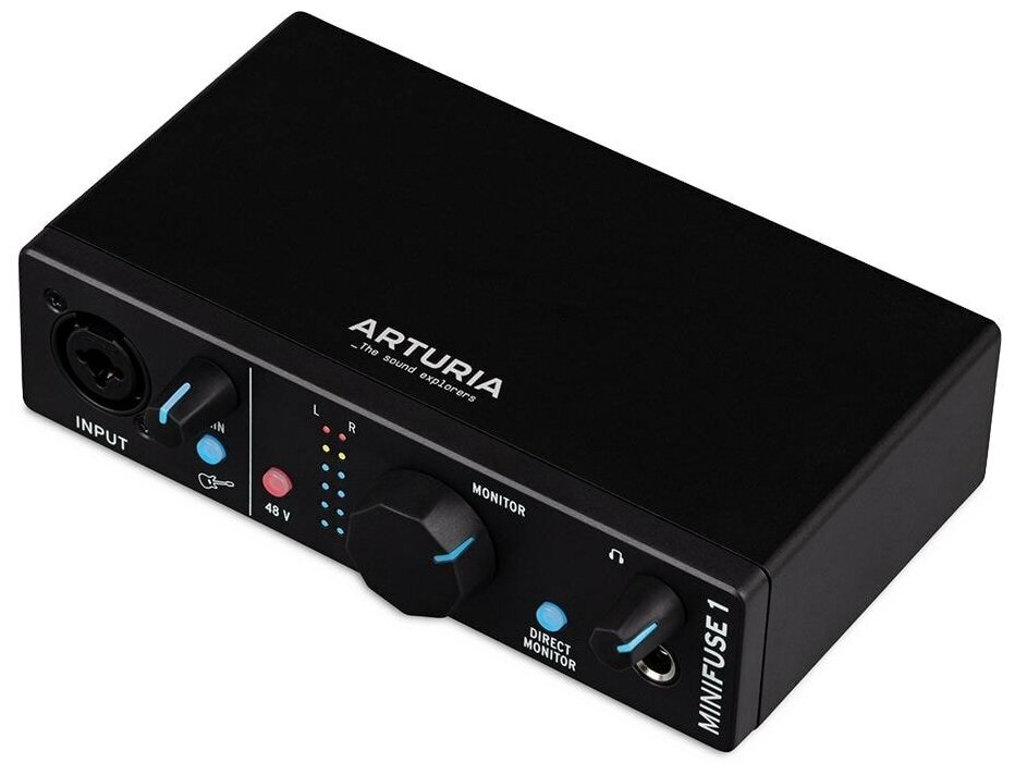 Arturia MiniFuse 1 Black - компактный 1-канальный USB-C аудиоинтерфейс, черный