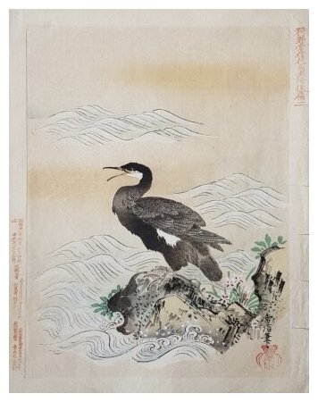 Антикварная японская ксилография