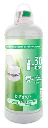 Жидкое средство для биотуалетов D-Force Green для нижнего бака 500мл - фотография № 1