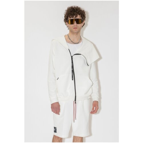 фото Худи на молнии who/am белый, m