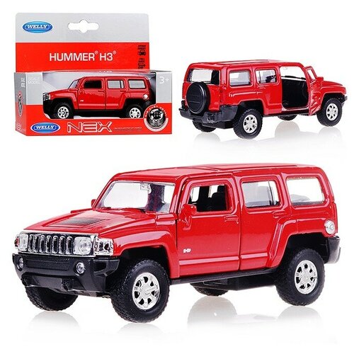 Машинка инерционная Welly 43629 Велли Модель машины 1:34-39 Hummer H3 hummer мужская парфюмерия hummer black хаммер блэк 125 мл