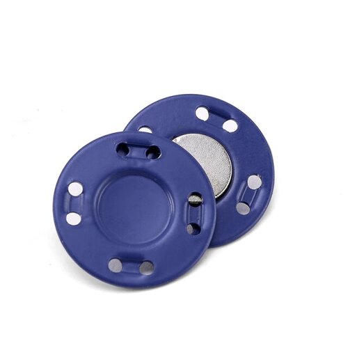 Кнопки пришивные магнитные, цвет: сапфировый, диаметр 12 мм, (2 шт)