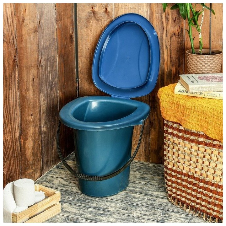 Ведро-туалет, h = 37 см, 18 л, цвет микс - фотография № 2