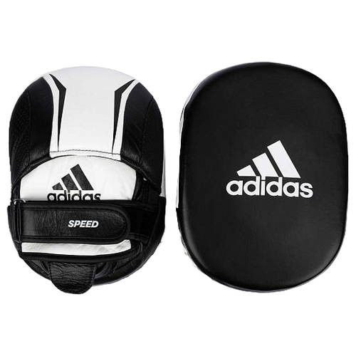 Тренировочная лапа adidas SP550FM, черно-белый тренировочная лапа adidas double face focus mit 662 20 0 6 кг красный белый