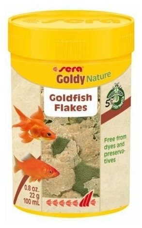 [99481] Goldy NATURE 100 мл 22 г Сера Корм для золотых рыб в хлопьях (S32247) , 99481