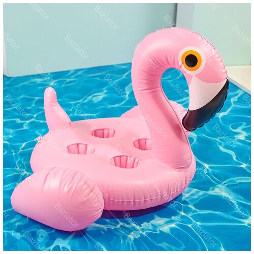 фото Пляжный надувной подстаканник для напитков в бассейн держатель для коктейлей; плавающая надувная игрушка подставка для бассейна; надувной бар фламинго baziator