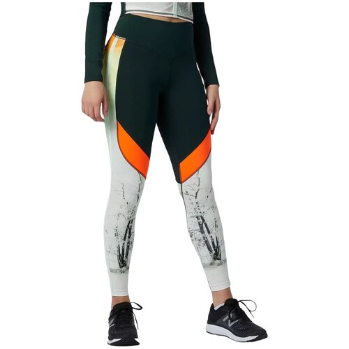 фото Леггинсы new balance achiever elemental printed tight женщины wp13162-bk3 l