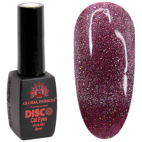 Global Fashion гель-лак Disco Cateye, 8 мл, 007 светоотражающий гель лак shanilak disco diamond 10 мл