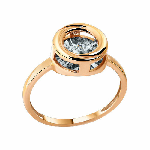 Кольцо Костромской Алмазный Дом, красное золото, 585 проба, бриллиант, размер 17, золотой, красный