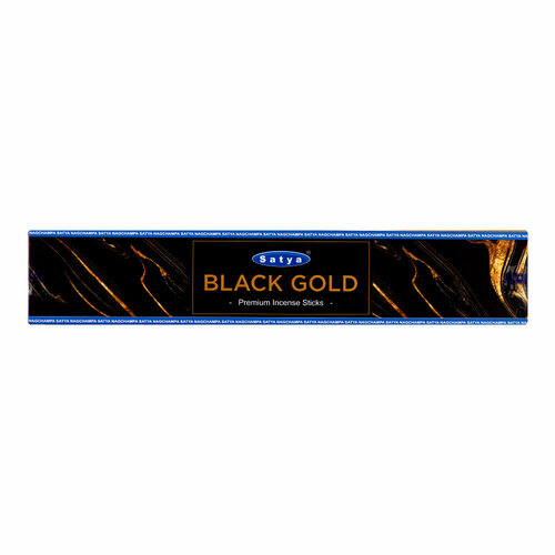 Благовоние Black Gold Premium Satya | Сатья 15г индийские благовония satya tulsi сатья туласи священный базилик 2 упаковки 24 ароматические палочки