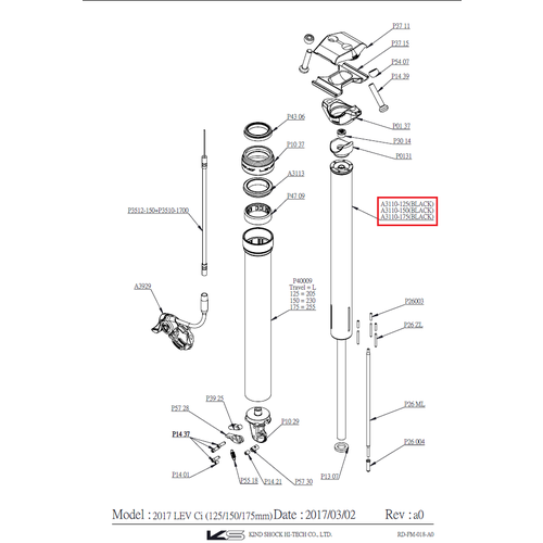 Картридж LEV Oil Pressure Stick 125mm (A3110-125)