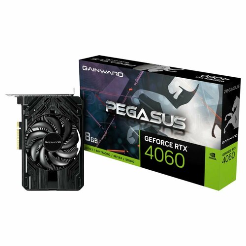 Видеокарта Gainward RTX4060 PEGASUS 8GB GDDR6 128bit 3-DP HDMI 3699000₽