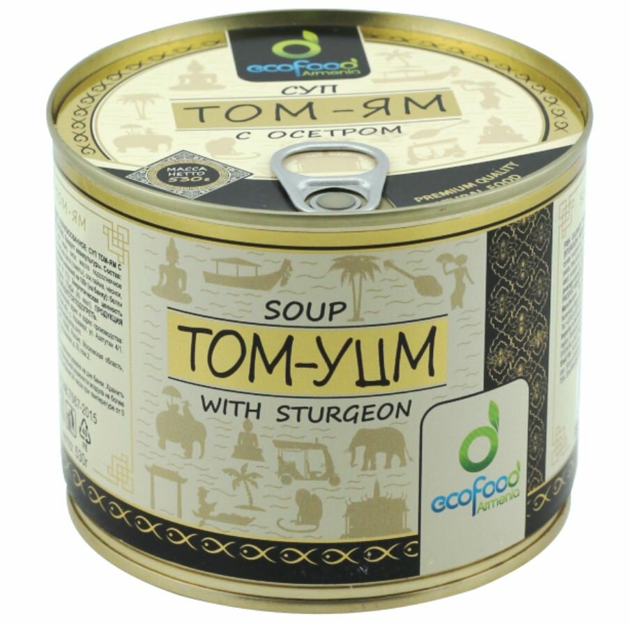 Суп Том Ям с осетром, 530г ECOFOOD