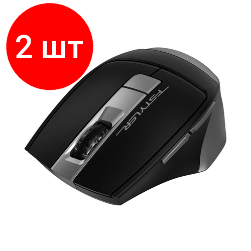 Комплект 2 штук, Мышь компьютерная A4Tech Fstyler FB35S серый/черный 2000dpi/WLS BT/Radio мышь wireless a4tech fstyler fb35 серый 2000dpi bt radio usb 6but