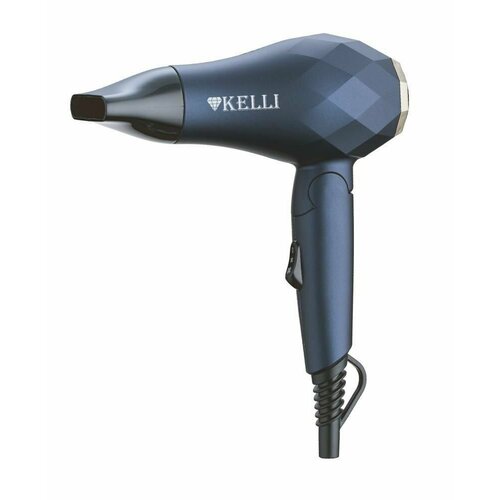 Фен для волос складной дорожный для сушки и укладки синий 1800 Вт Kelli 111700₽
