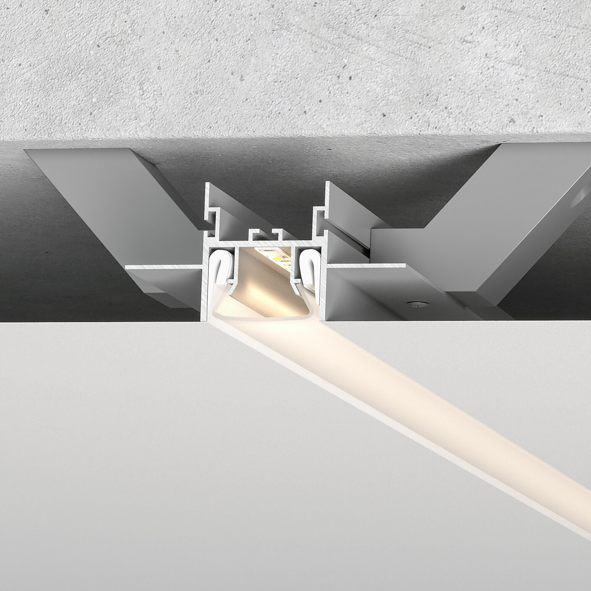 Профиль для натяжного потолка алюминиевый Elektrostandard LL-2-ALP023 (под ленту до 13,5 мм), цвет серый