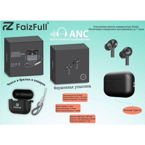 Беспроводные наушникиBluetooth ГарнитураBt51Blackсенсорное управлениешумоподавление 175000₽